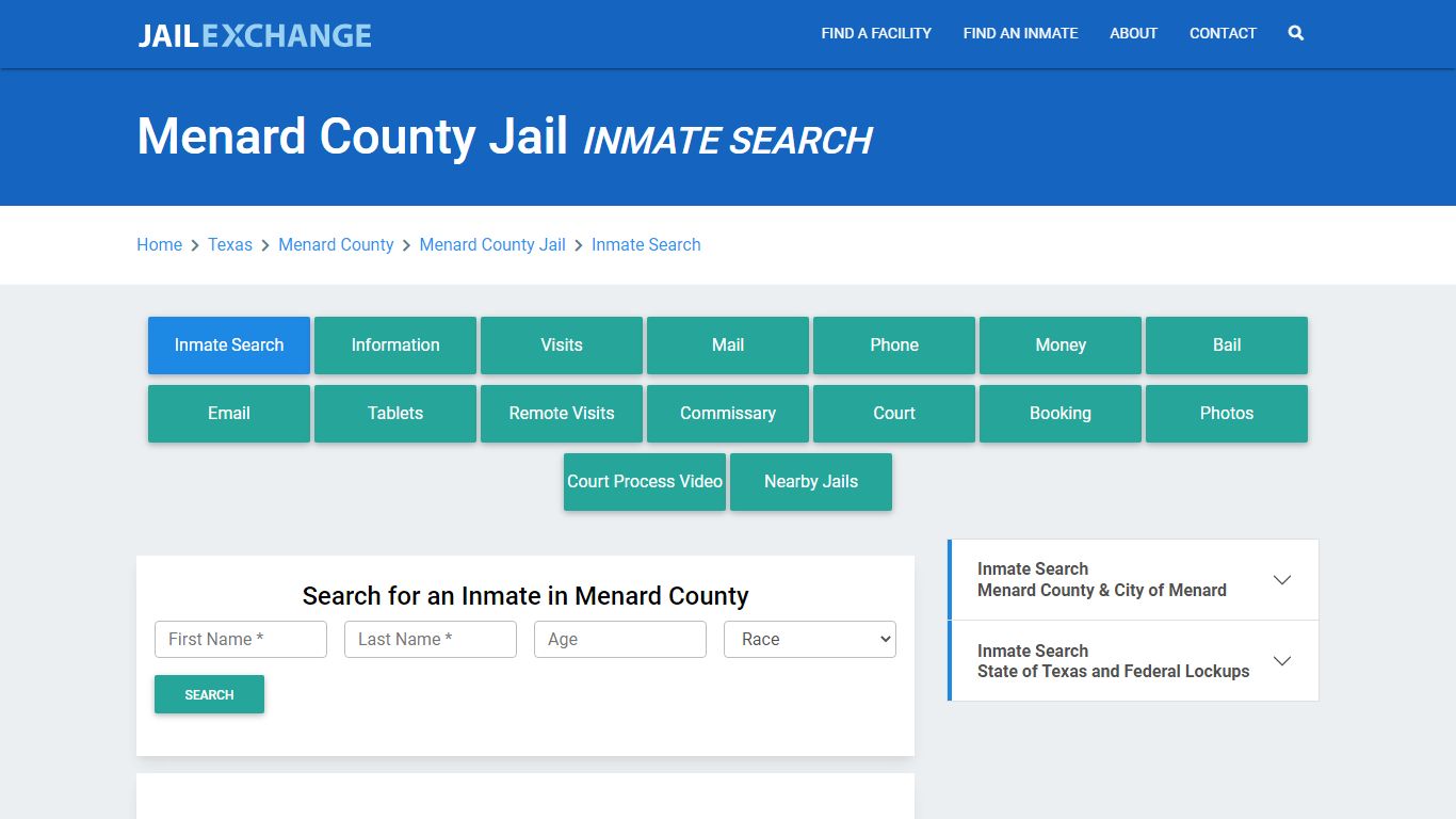 Menard County Jail, TX Inmate Search: Roster & Mugshots