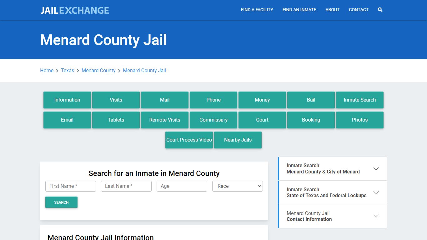 Menard County Jail Roster Lookup, TX, Inmate Search