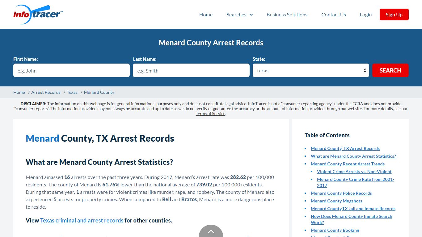 Menard County, TX Arrests, Mugshots & Jail Records - InfoTracer